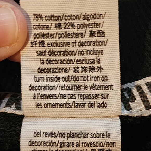 VS PINK Quarter Zip Pullover Sweatshirt Black Logo Side Stripe Relaxed Fit - Picture 10 of 10